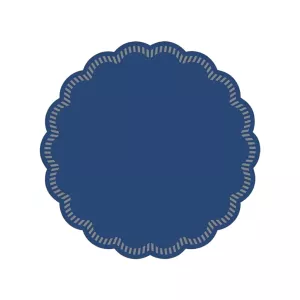 Sous-verres 9 couches  étoilé 80mm bleu marine.